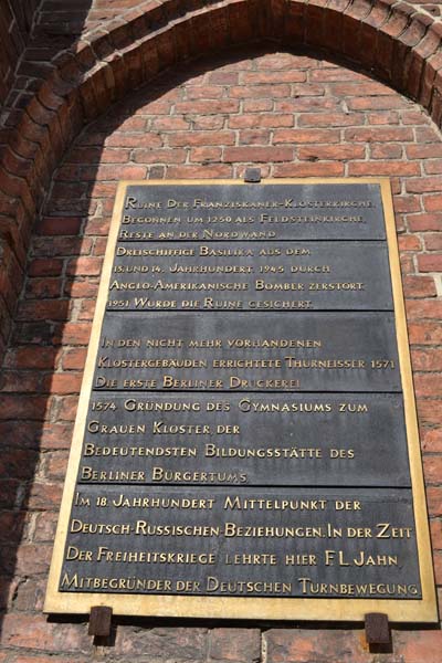 Ruins Franziskaner-Klosterkirche Berlin #3