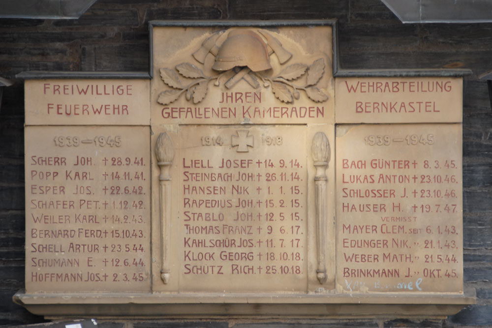 Oorlogsmonument Brandweer Bernkastel-Kues