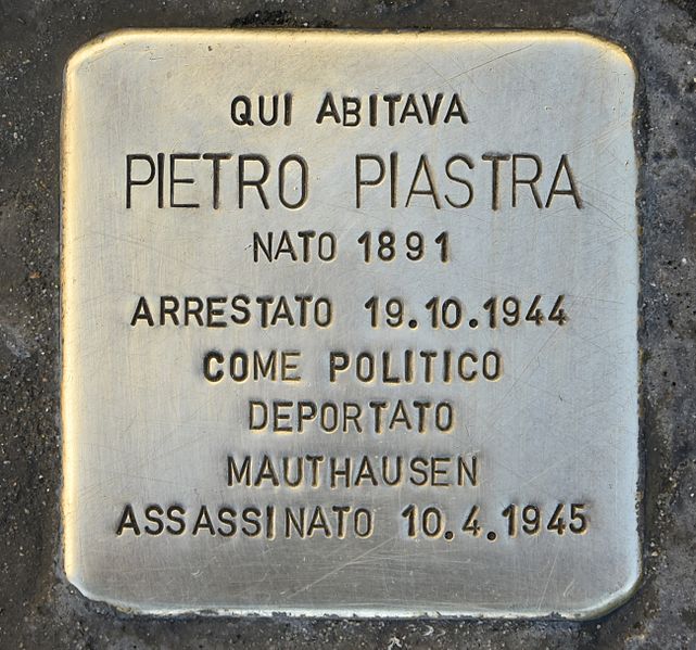 Stumbling Stone Via Nicolò Tartaglia 47