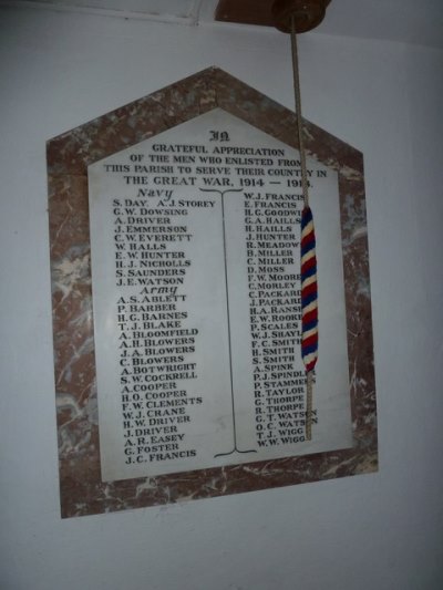 Roll of Honour St. Laurence Church #1
