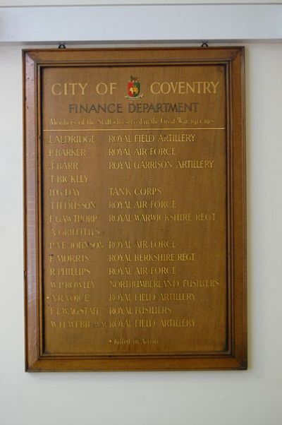 Memorials Coventry Council House #1