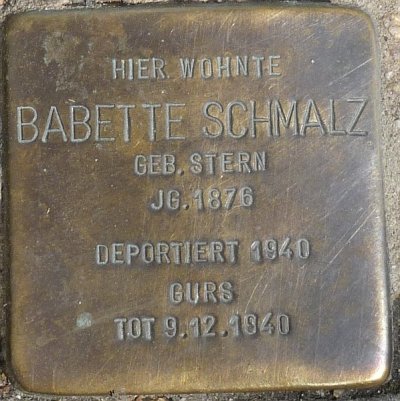 Stolpersteine Blumentorstrae 10 #3