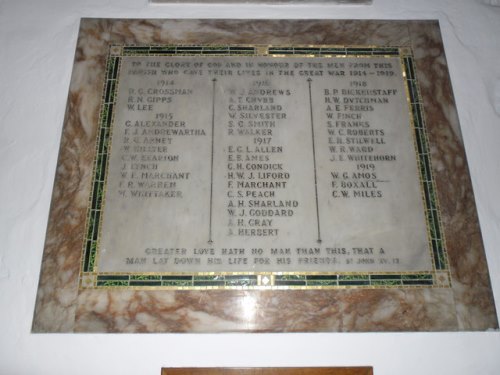 War Memorial St. Peter Church Farnborough #1
