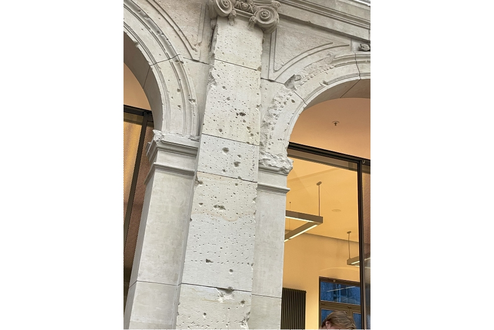 Bullet Holes Leibniz Hall Academy Building Gendarmenmarkt #2