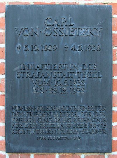 Gedenkteken Carl von Ossietzky