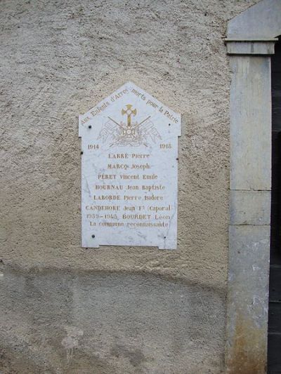 Oorlogsmonument Kerk Arros d'Oloron #1