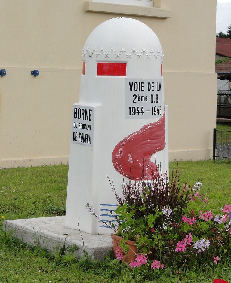Kilometerpaal Voie de la Liberté 2ème DB Azerailles #1