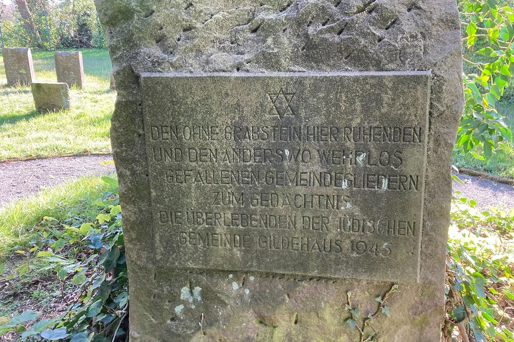 Memorial Stone Jewish Cemetery Gildehaus #2