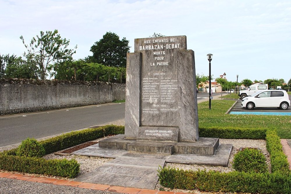 Oorlogsmonument Barbazan-Debat