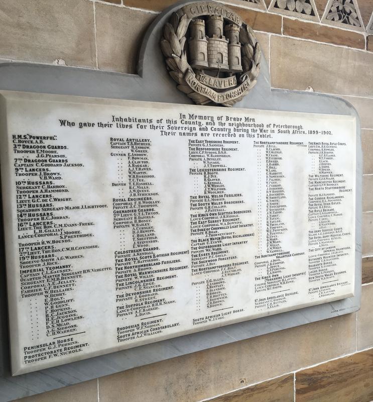 Memorials Anglo-Boer War The Guildhall Northampton #3