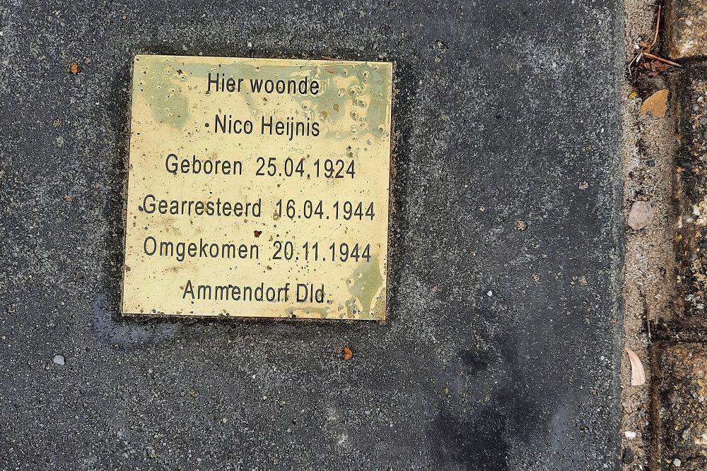 Memorial Stone Tulpstraat 8