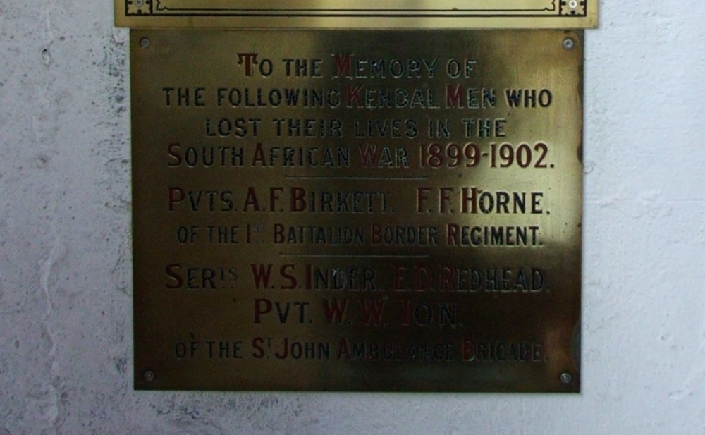 Oorlogsmonument Holy Trinity Church Kendal #3