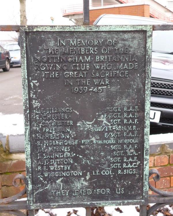 World War II Memorial Nottingham Britannia Rowing Club #1