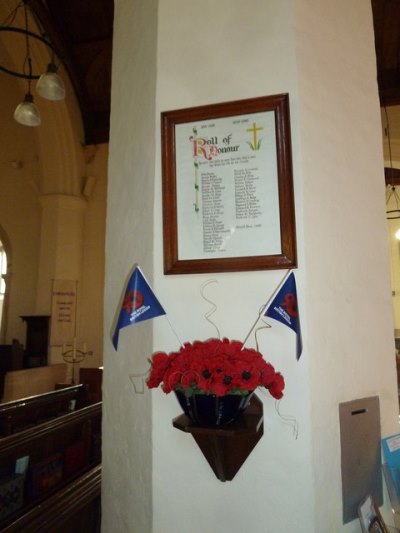 Roll of Honour St. Mary Church