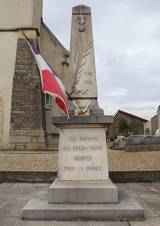 Monument Eerste Wereldoorlog Les Deux-Fays