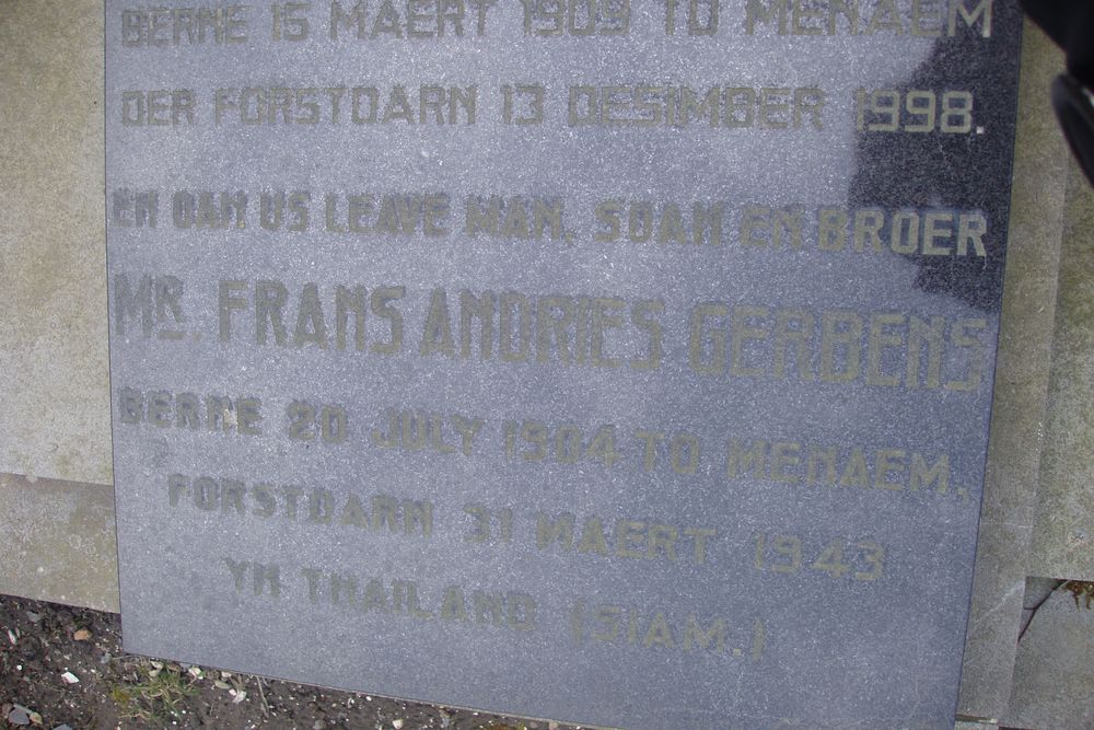 War Memorial Frans Andries Gerbens #3