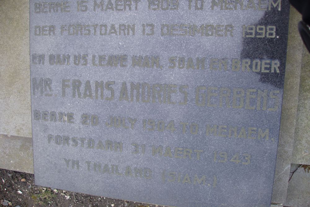 Oorlogsmonument Frans Andries Gerbens #3