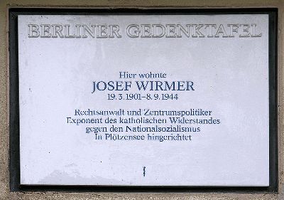 Gedenkteken Josef Wirmer #1