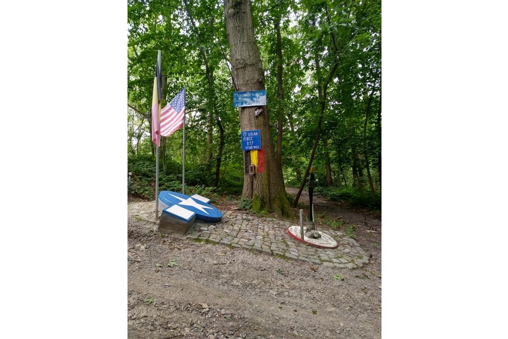 Monument Schuilplaats Bemanningsleden Gecrashte B-17 #42-343 Werm