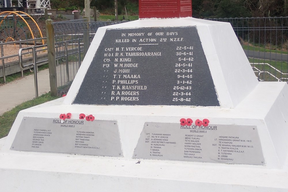 WWII Monument Whangamarino School, Okere Falls #2