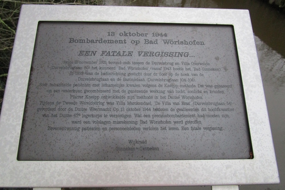 Memorial Location Mistake Bombardment Bad Wörishofen on Devil's Bridge #2
