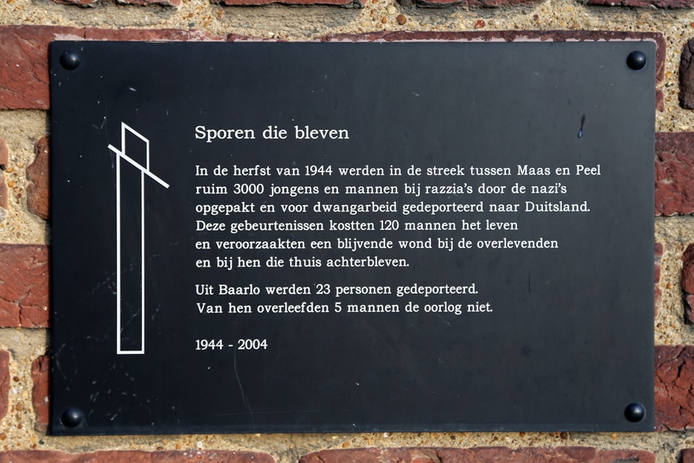 Monument 'Sporen die Bleven' Baarlo