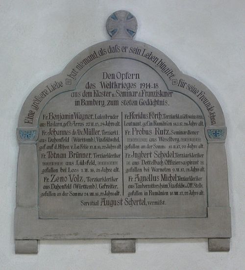 Monument Eerste Wereldoorlog Kerk Bamberg #1