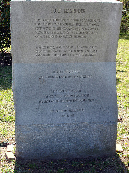 Fort Magruder Memorial #1