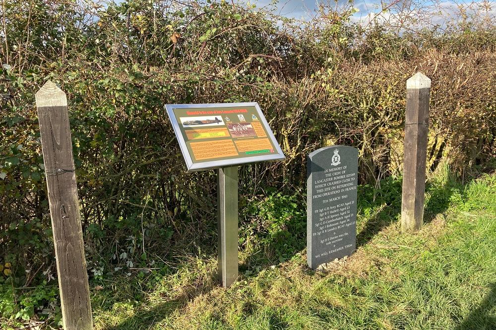 Monument Crashlocatie Lancaster ED549