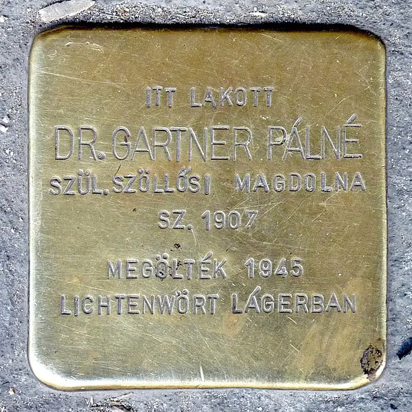 Stolperstein Holln Ernő utca 9 #1