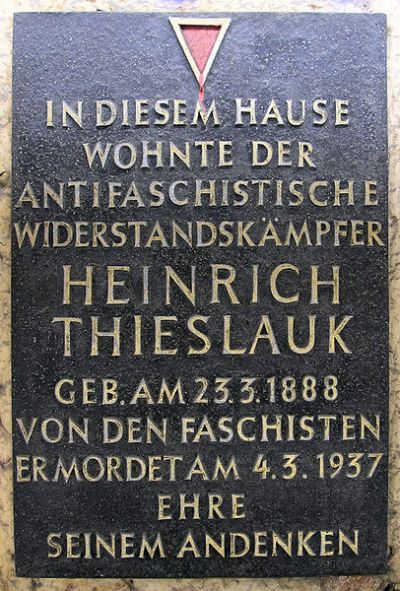 Gedenkteken Heinrich Thieslauk #1