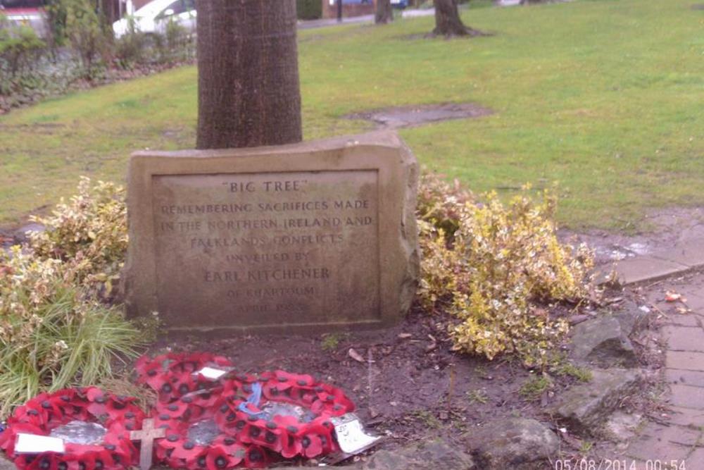Remembrance Tree Dead of the Falklands War and Northern Ireland