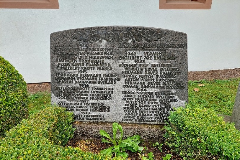 War Memorial Dammbach St. Wendelin #2