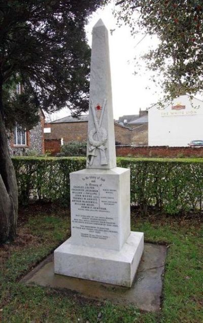 Monument Eerste Wereldoorlog Christ Church