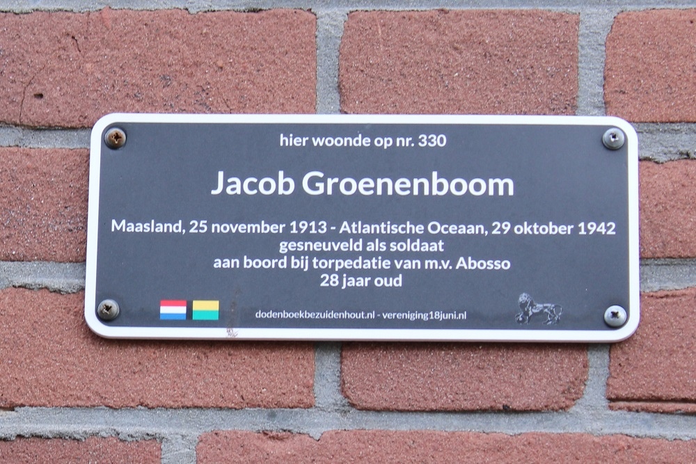 Dodenplaquette Johannes Camphuijsstraat 330