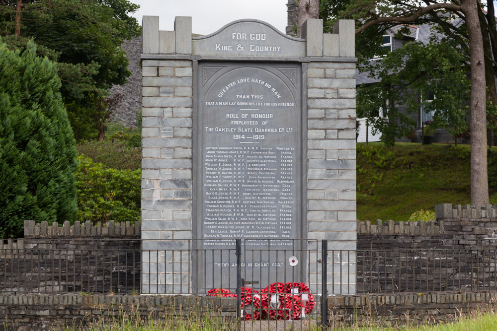 Monument Omgekomen Personeel Oakeley Steengroeves