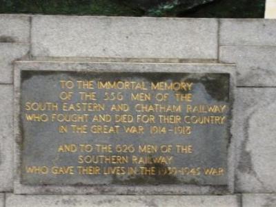 Oorlogsmonument South Eastern and Chatham Railway #2
