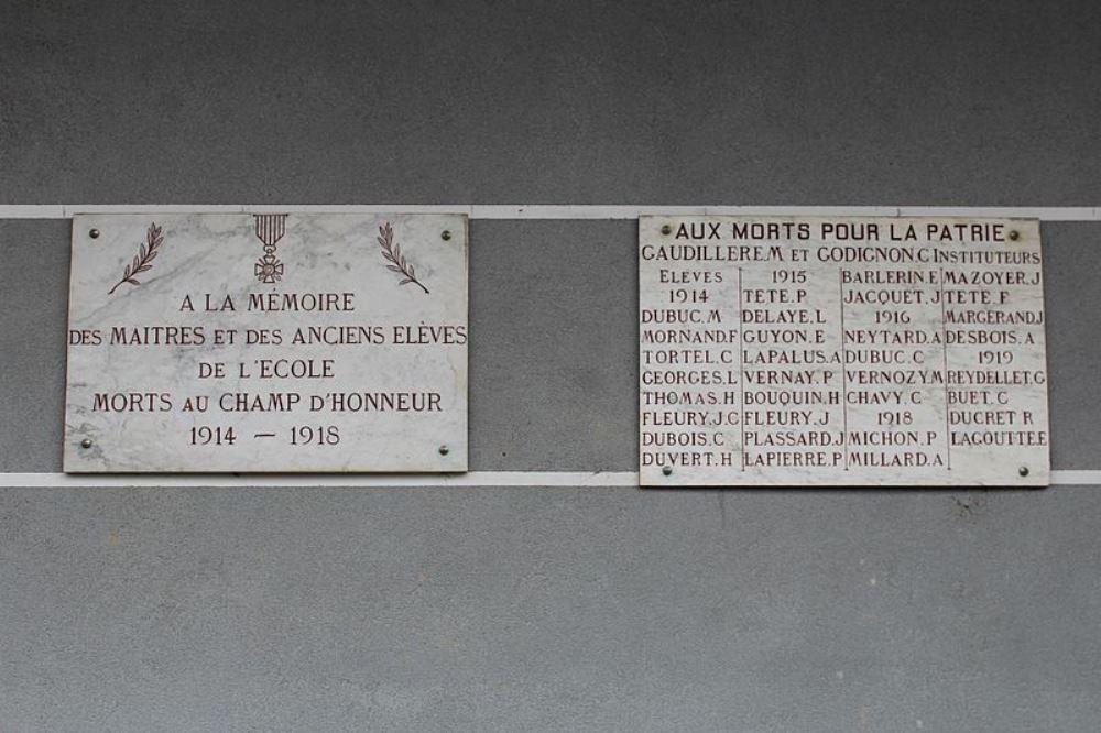 Monument Eerste Wereldoorlog cole de Saint-Clment #1