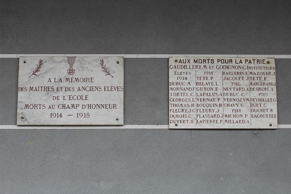 World War I Memorial École de Saint-Clément