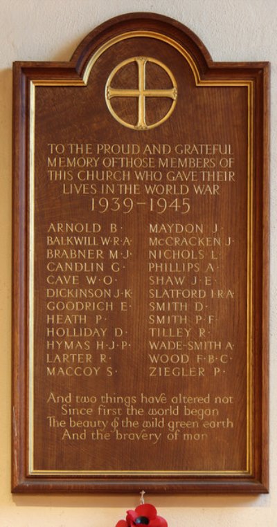 Oorlogsmonument Holy Trinity Church Northwood #3