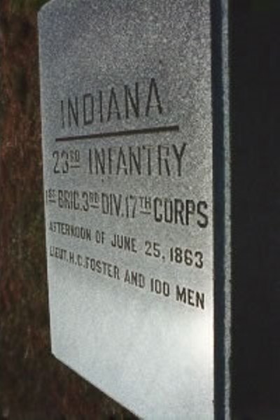 Positie-aanduiding 23rd Indiana Infantry (Union) #1