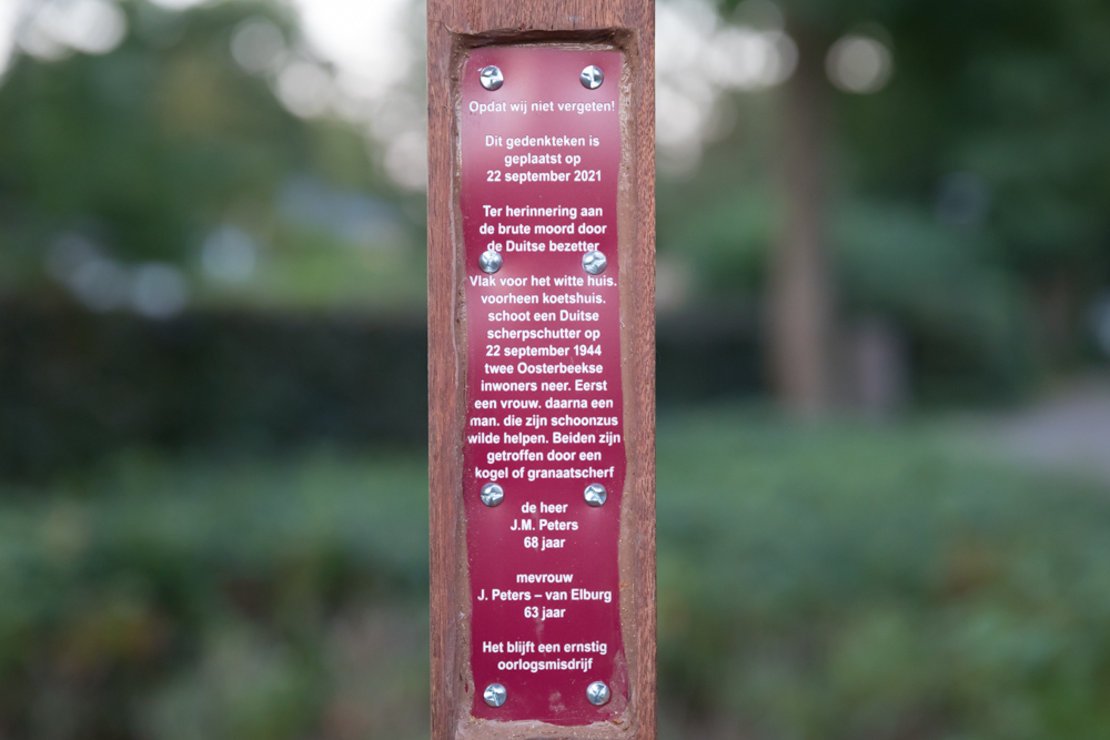 Memorial Execution Civilians Van Borsselenweg Oosterbeek #2