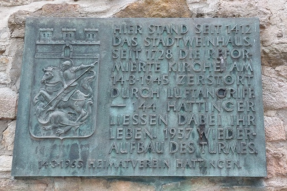Plaque Bombardment 1945 #2