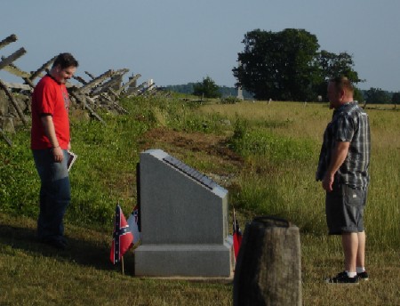 Locatie-aanduiding 11th Mississippi Infantry Regiment