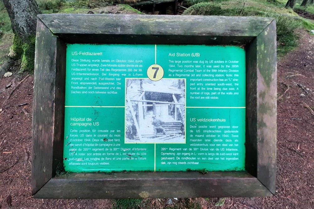 Memorial Site Hasselpath Position 7. Aid Station (US) #1