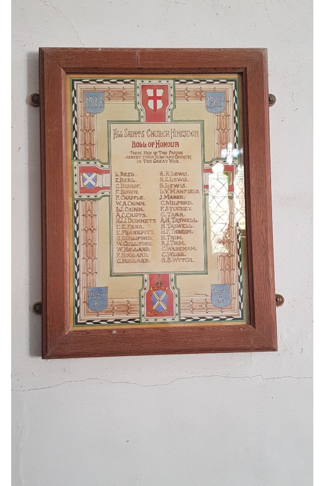 Roll of Honour All Saint's Church