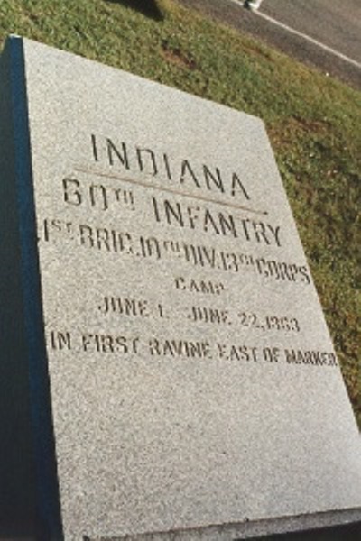 Positie-aanduiding Kamp 60th Indiana Infantry (Union) #1