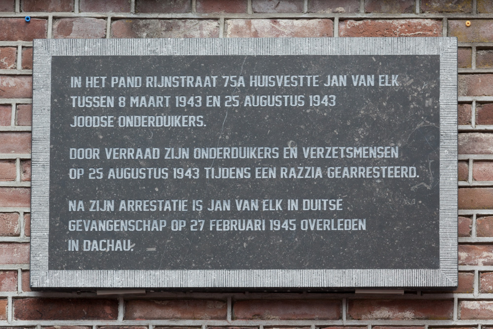 Memorial Resistance Hero Jan van Elk #1