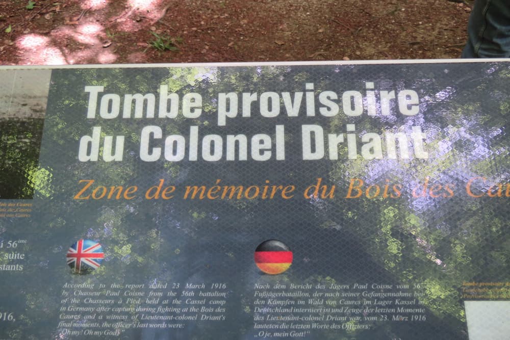 Tombe Provisoire du Colonel Driant Beaumont-en-Verdunois #1