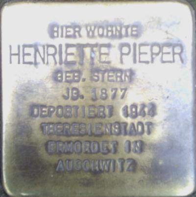 Stolperstein Lohmannstrae 6